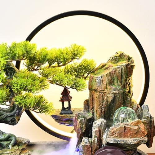 Rockery Water Fountain for Desk or Office Decor