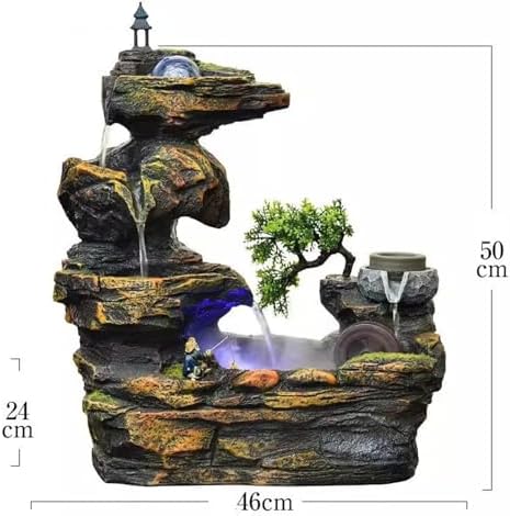 Elegant Desktop Water Fountain with Feng Shui Balls