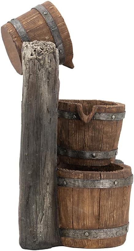 Elegant 3-Tier Bucket Fountain with LED Lights