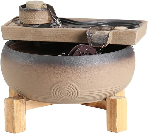 Calm Indoor Tabletop Fountain Ceramic Water Decor
