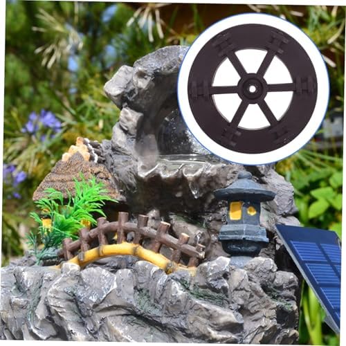 PRETYZOOM 2pcs Mini Water Wheel Fountain Decor for Home Aquarium Tabletop Garden