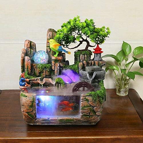Indoor Relaxation Desktop Fountain with LED Lighting