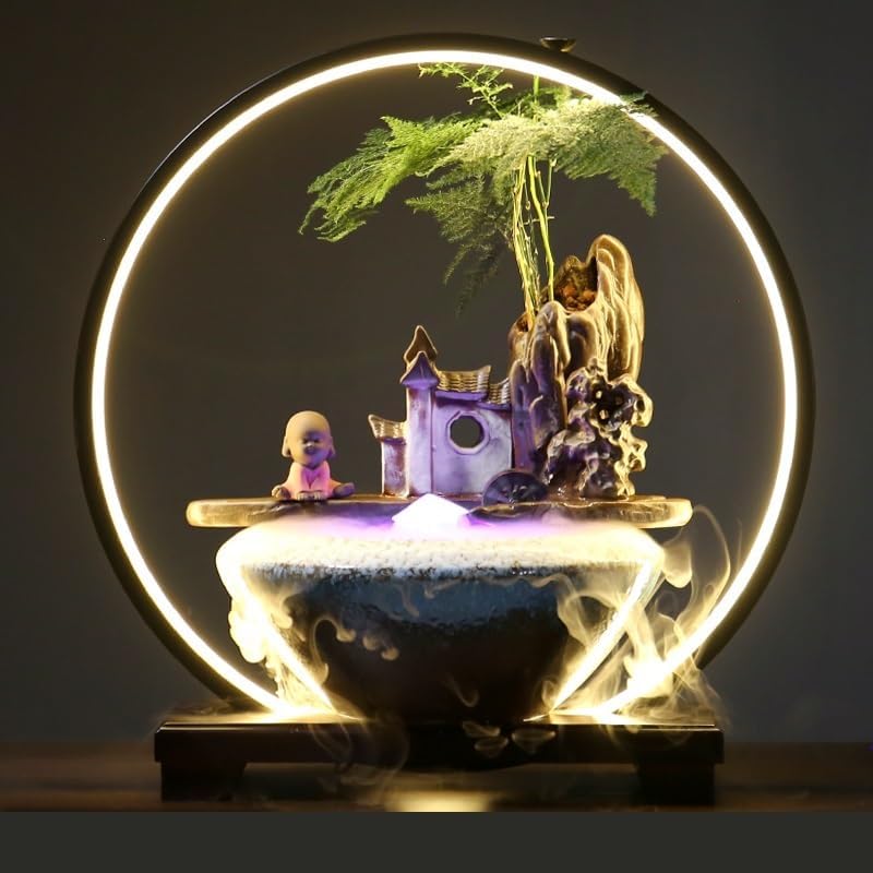 AQWASYUTER Indoor Tabletop Water Fountain Decor