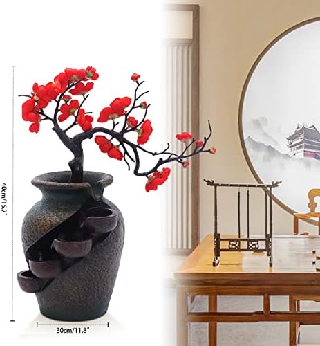 157 Inch Indoor Tabletop Fountain with Decorative Trees