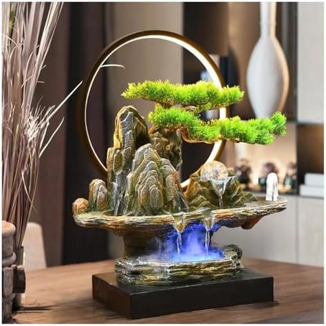 Elegant Tabletop Fountain with LED Light