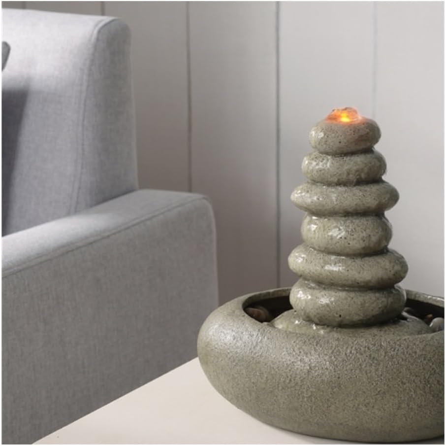 Desktop Fountain with Gurgling Water for Living Room Decor
