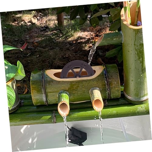 FAVOMOTO 2pcs Micro Water Wheel Fountain Decoration for Aquarium and Zen Garden