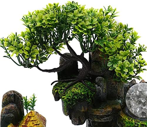 Goudergo Tabletop Waterfall Fountain with LED Light