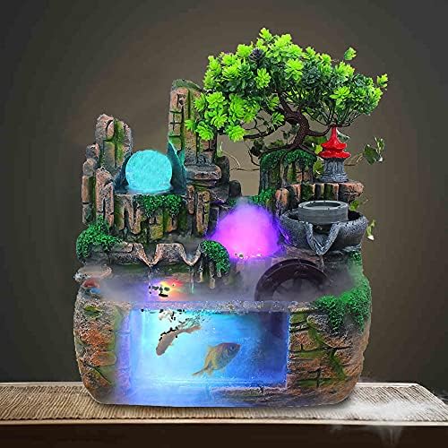 Desktop Waterfall Fountain with Atomizer for Indoor Relaxation