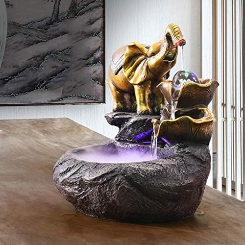 Modern Tabletop Water Fountain with LED Light and Humidifier Function