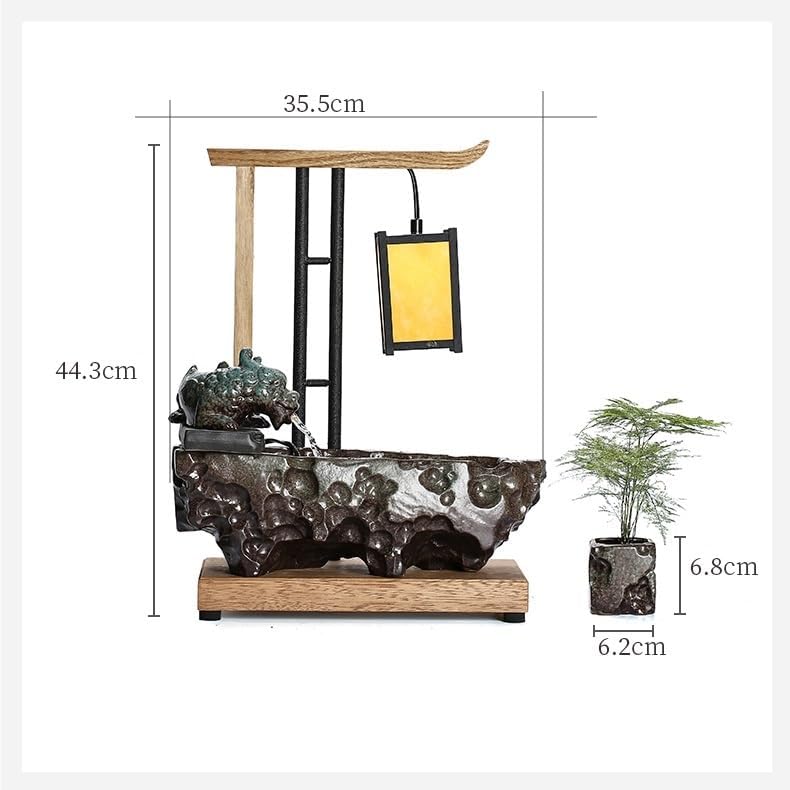 Modern Indoor Ceramic Tabletop Fountain for Home Office Decor