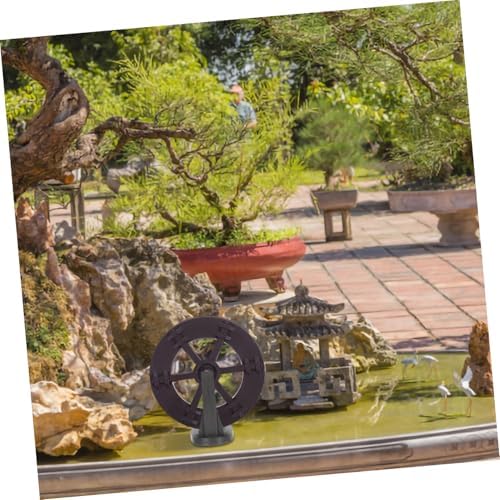 FAVOMOTO 2pcs Micro Water Wheel Fountain Decoration for Aquarium and Zen Garden
