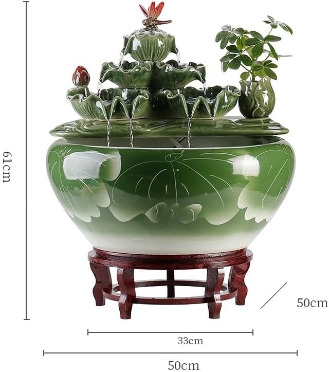 Elegant Ceramic Tabletop Fountain for Home Office and Garden