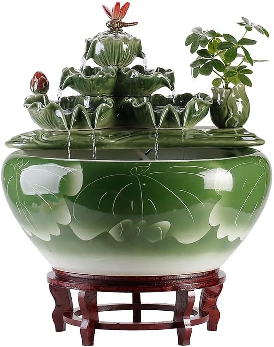 Elegant Ceramic Tabletop Fountain for Home Office and Garden