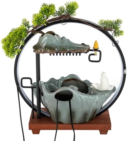 Tabletop Fountain with Light and Atomizer