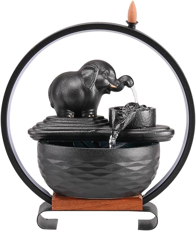 Indoor Water Fountain Desktop Decorative Zen Waterfall