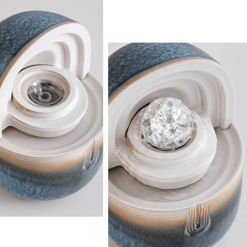 Ceramic Desktop Water Fountain Zen Decor Indoor Humidifier