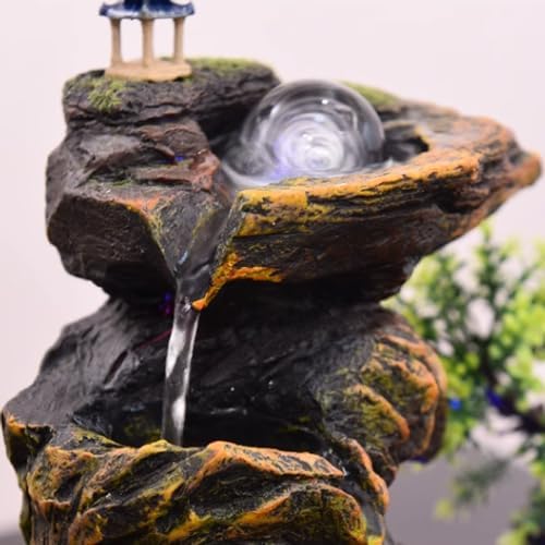 Elegant Desktop Water Fountain with Feng Shui Balls