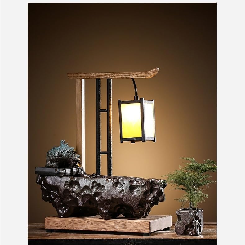 Modern Indoor Ceramic Tabletop Fountain for Home Office Decor