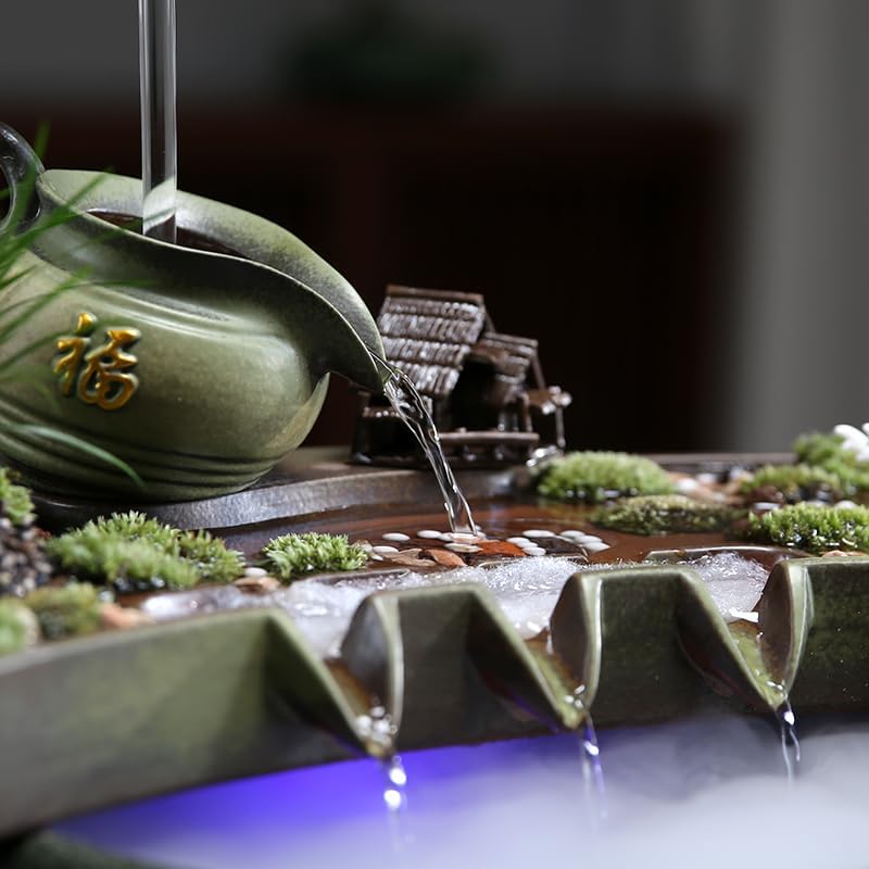Zen Indoor Water Fountain Decor for Living Room and Office