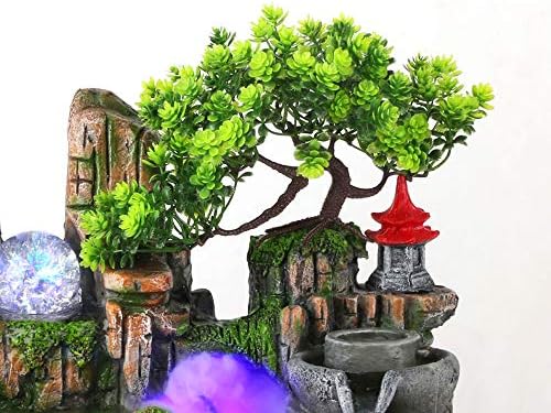 Desktop Waterfall Fountain with Atomizer for Indoor Relaxation