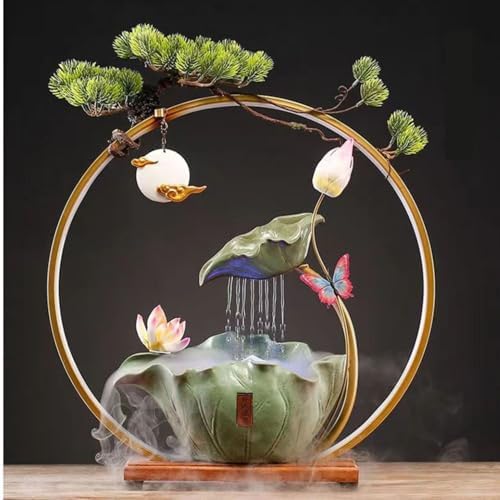 Indoor Lucky Water Fountain Decor Office Living Room Desktop Ornament