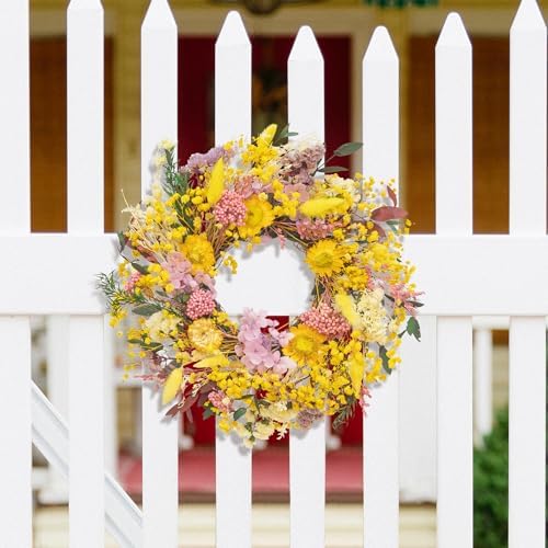 KI Store Natural Dried Flowers Wreath 10 Inch Table Centerpiece