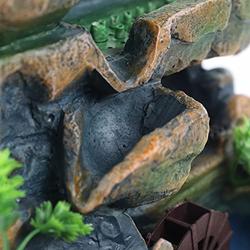 Xuthusman Indoor Mini Rock Waterfall Fountain with LED Lights