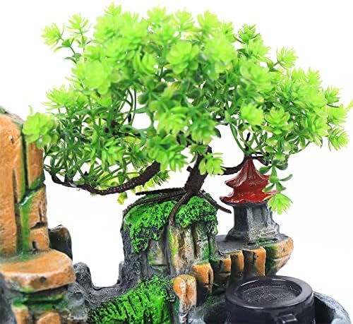 118 Inch Rockery Desktop Fountain with LED Light and Atomizer