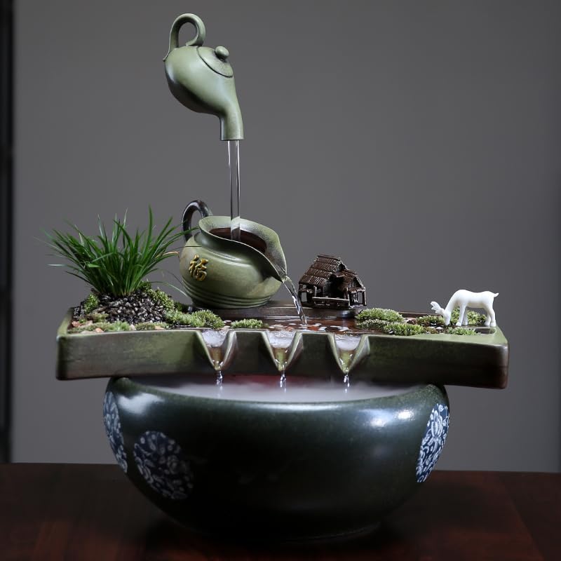 Zen Indoor Water Fountain Decor for Living Room and Office