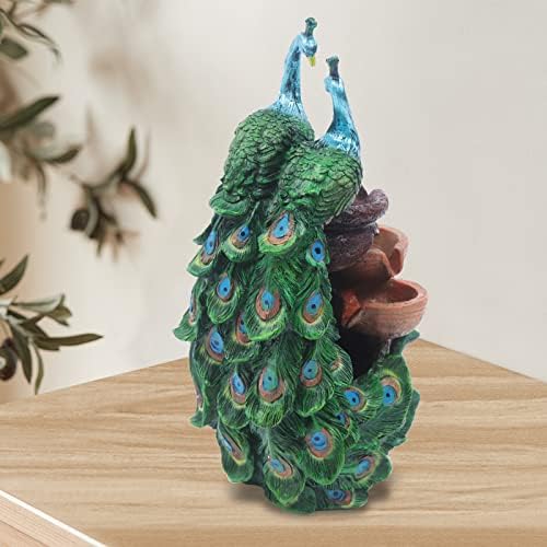 Bacacoo 110V Indoor Tabletop Fountain with Peacock Design