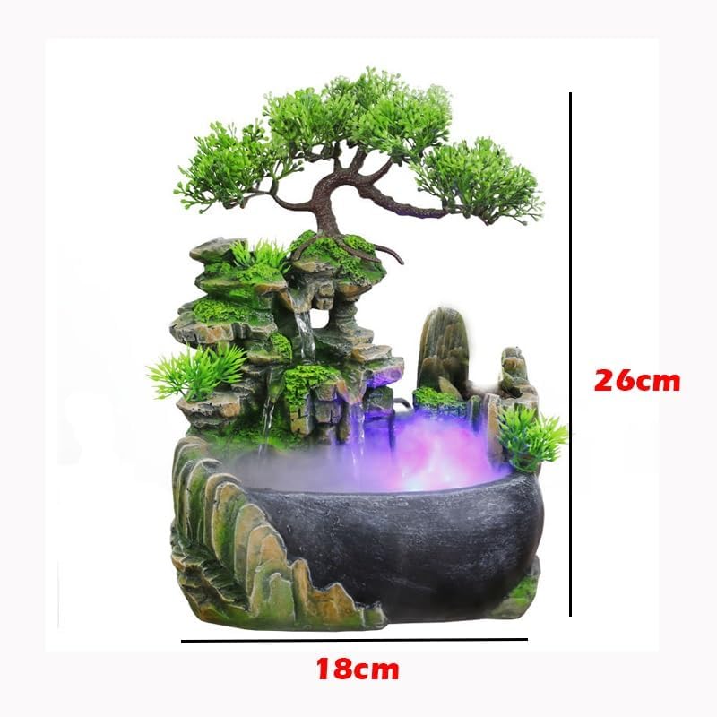 Resin Crafts Indoor Water Fountain Zen Decor Rockery Ornament