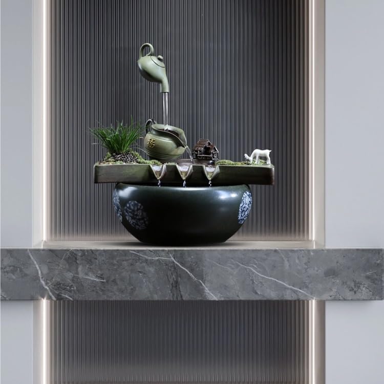 Zen Indoor Water Fountain Decor for Living Room and Office
