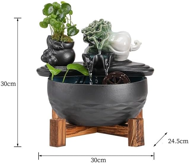 Zen Waterfall Tabletop Fountain Decor for Home and Office
