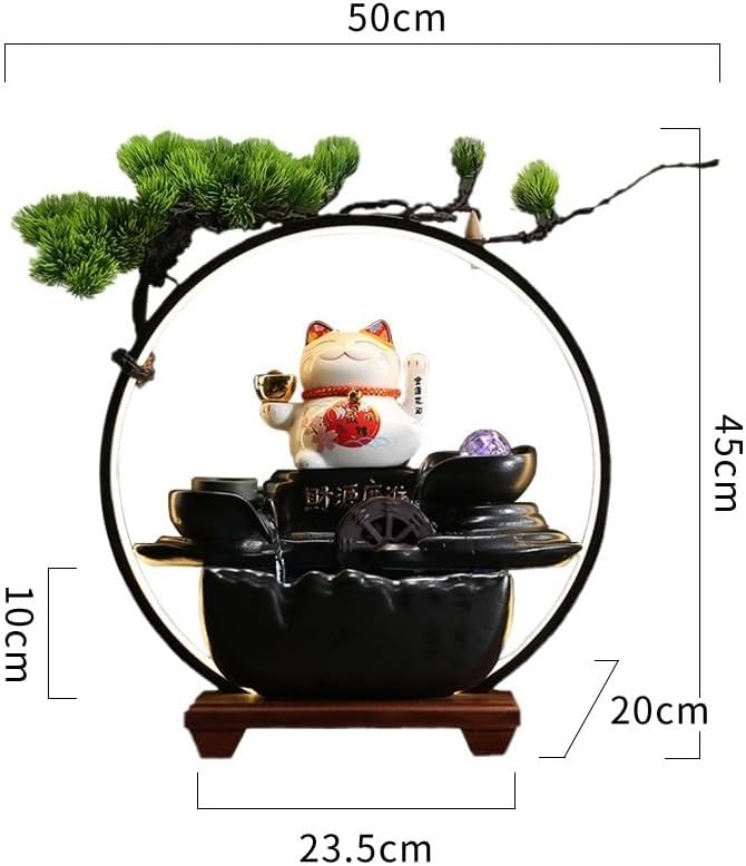 Indoor Tabletop Fountain with Water Circulation and Zen Design
