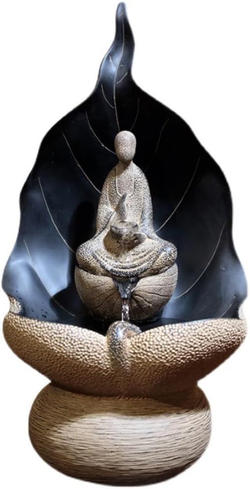 Elegant Desktop Water Fountain with Buddha and Lotus Design