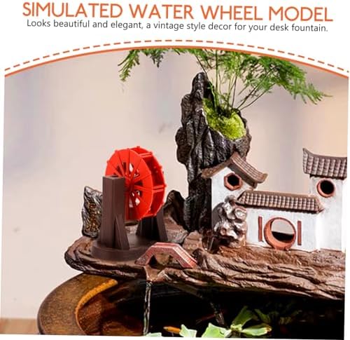Mini Plastic Water Wheel Fountain Decor for Home Garden