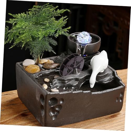 2pcs Mini Water Wheel Fountain Decor DIY for Fish Tank and Desktop