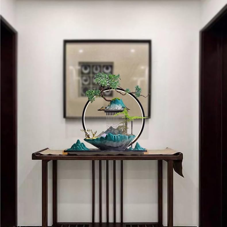 Water Fountain Indoor Tabletop Fountain Zen Waterfall Decoration