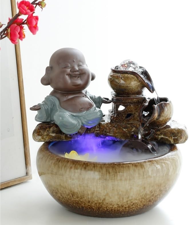 Modern Tabletop Indoor Fountain for Home Office Decor