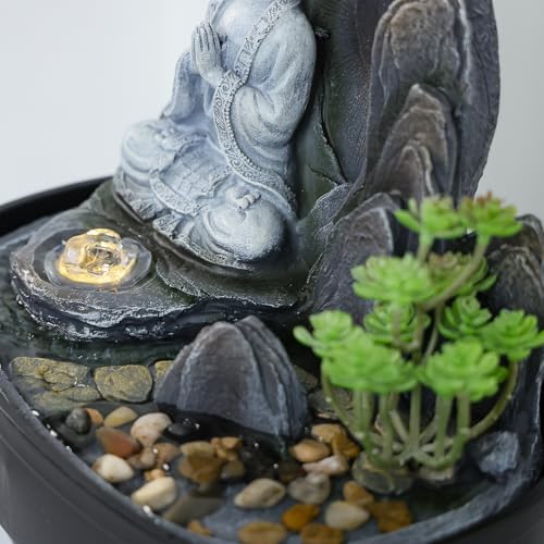 Zen Buddha Desktop Water Feature Fountain for Home Office