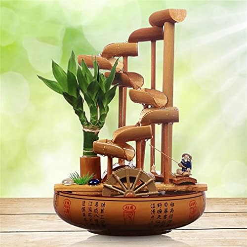 Bamboo Tabletop Water Fountain Indoor Outdoor Feng Shui Decor