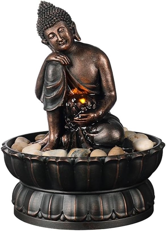 Buddha Desktop Fountain with Flowing Water Design