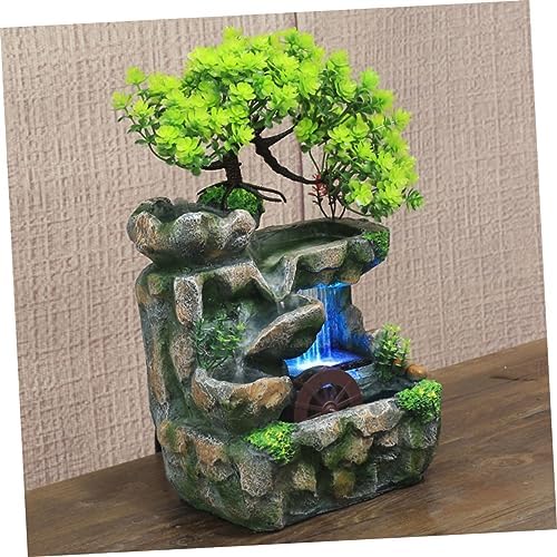 Amosfun Tabletop Water Fountain Decorative Resin Ornament