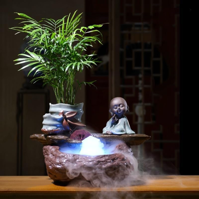 AQWASYUTER Zen Style Water Fountain for Desk and Home Decor