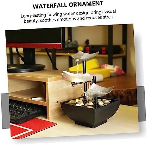 Ciieeo Metal Desktop Waterfall Fountain for Office Zen Decor