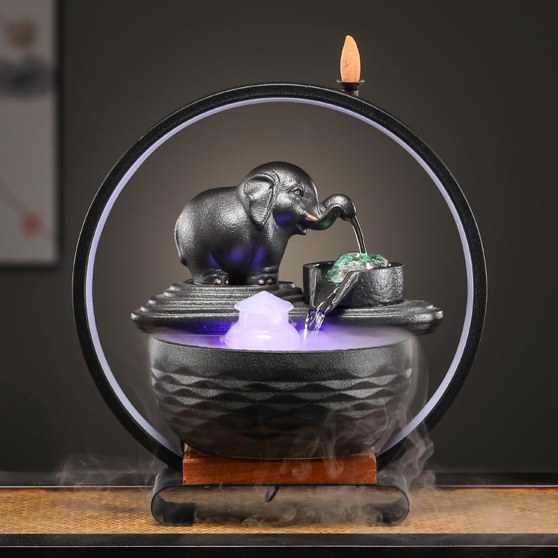 Indoor Water Fountain Desktop Decorative Zen Waterfall