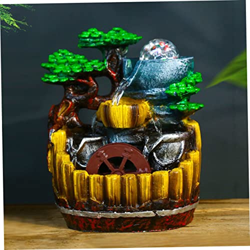 Homoyoyo 2pcs Miniature Water Fountain Wheels Decor
