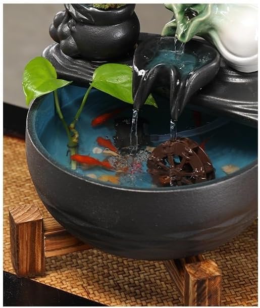 Zen Waterfall Tabletop Fountain Decor for Home and Office