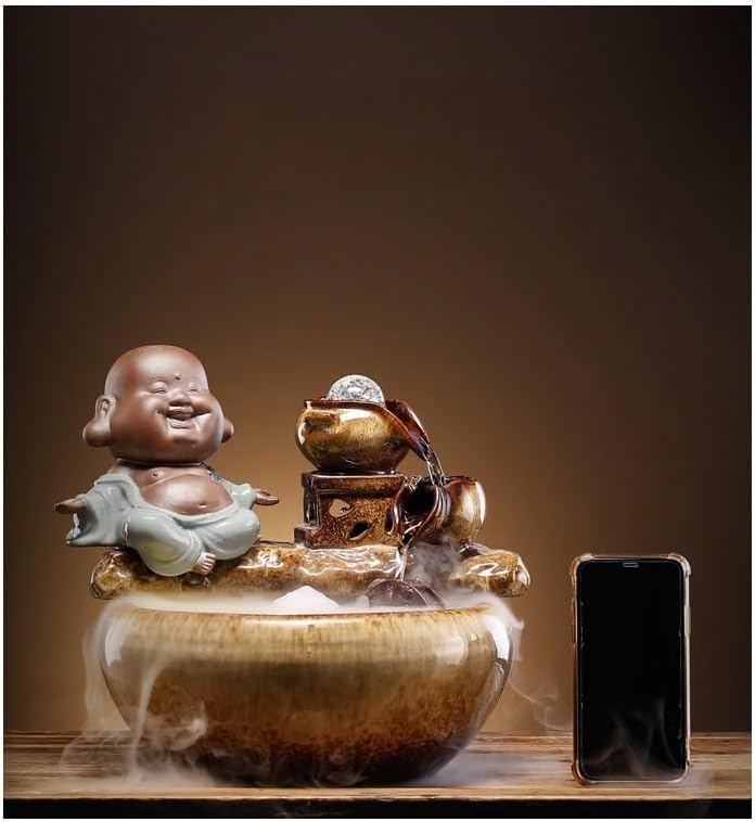 Modern Tabletop Indoor Fountain for Home Office Decor